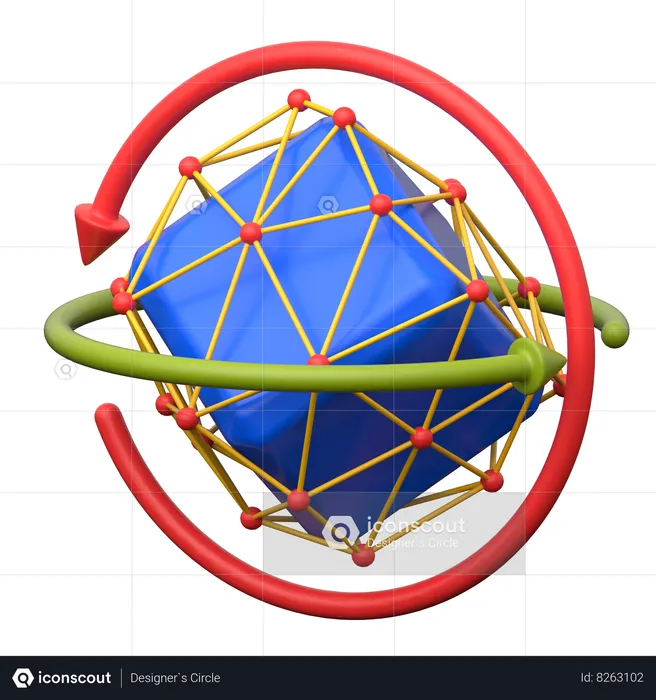 Metaverse Object Rotate  3D Icon