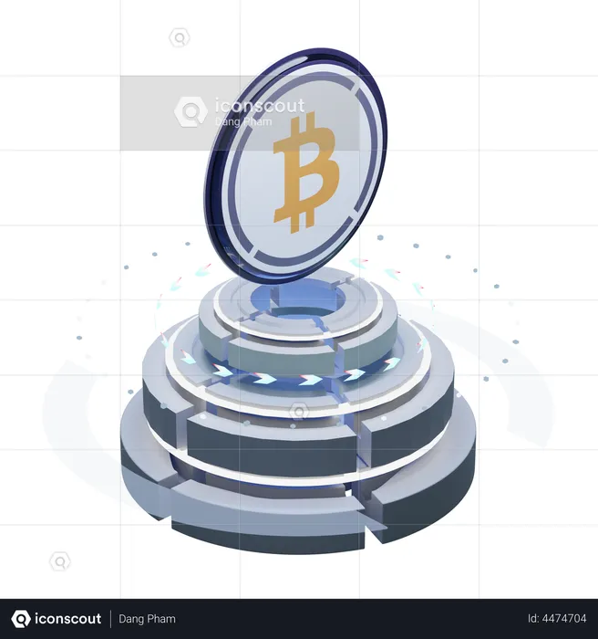 Metaverse Wrapped Bitcoin (WBTC)  3D Illustration