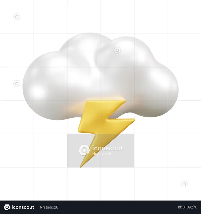 Temps nuageux ensoleillé  3D Icon