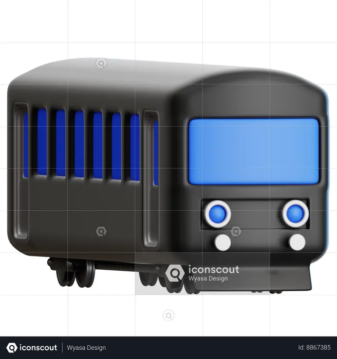 Metro Train  3D Icon