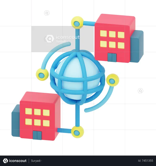 Metropolitan Area Network 3D Icon download in PNG, OBJ or Blend format
