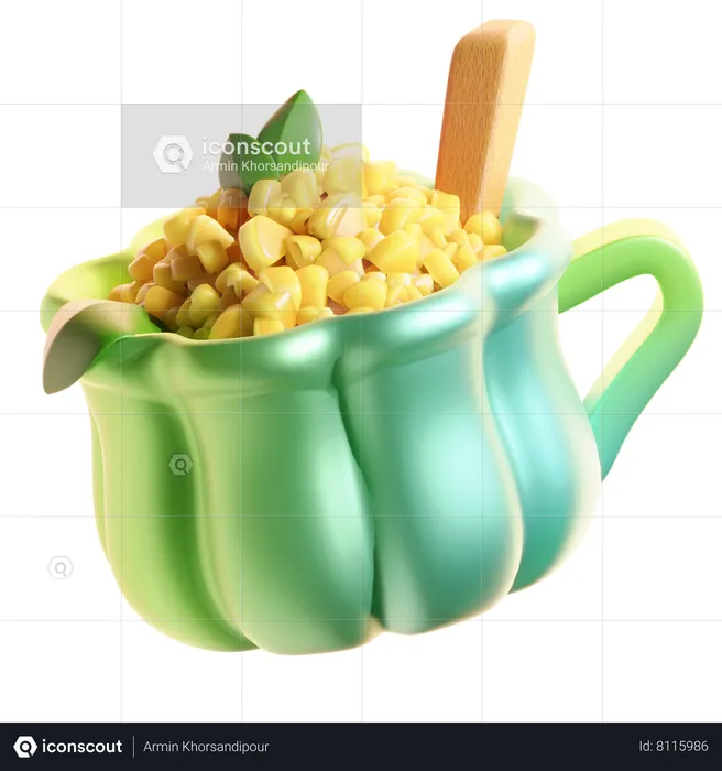 Mexican Corn  3D Icon