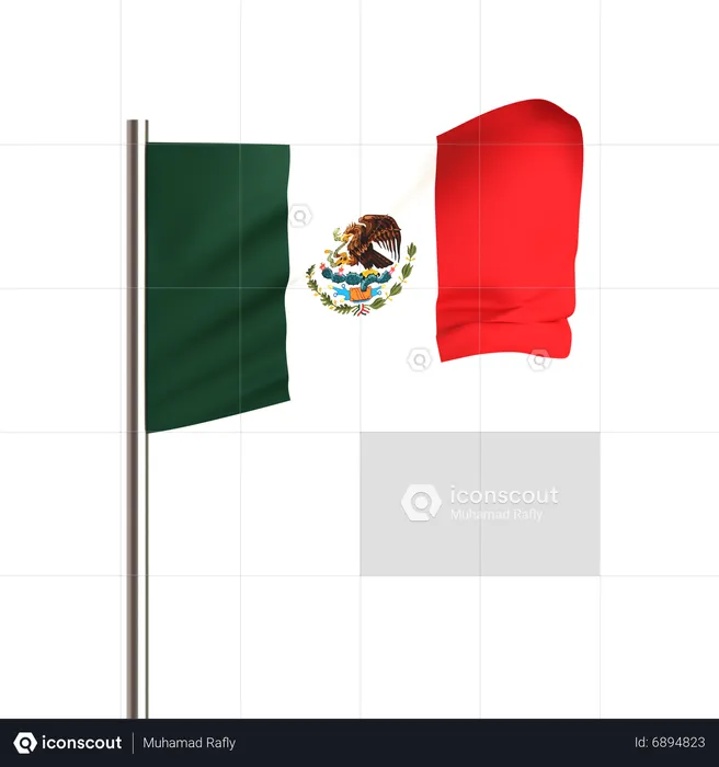 Mexican Flag  3D Icon