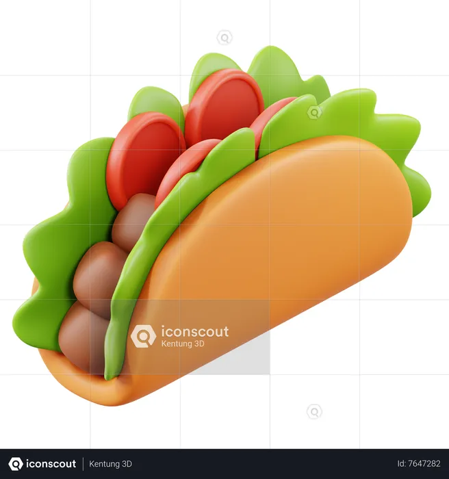 Mexican Tacos  3D Icon