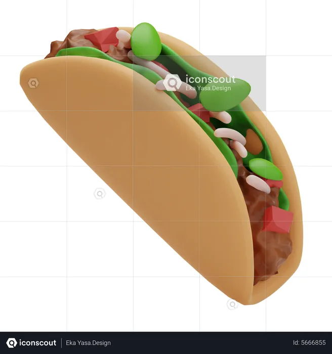 Mexican Tacos  3D Icon