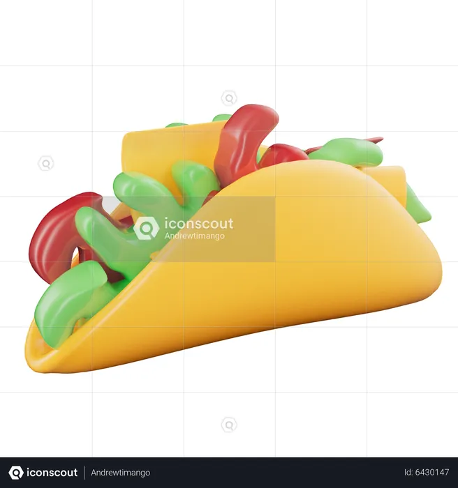 Mexican tacos  3D Icon