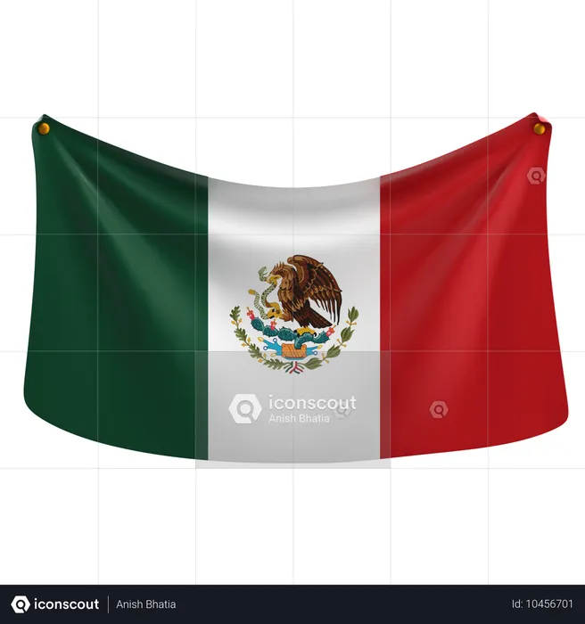 México Flag 3D Icon