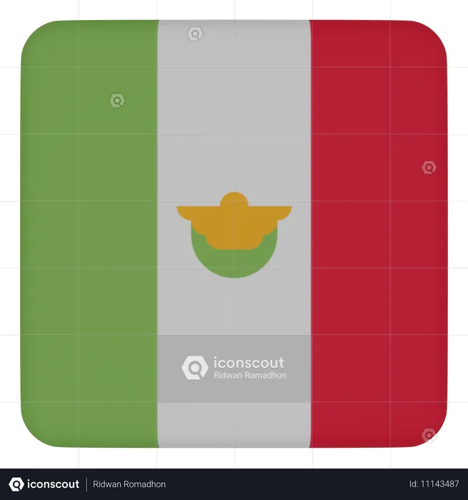 Mexico Flag 3D Icon