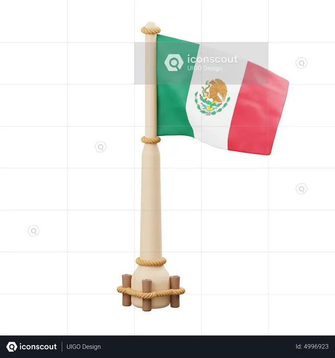 Mexico Flag  3D Icon