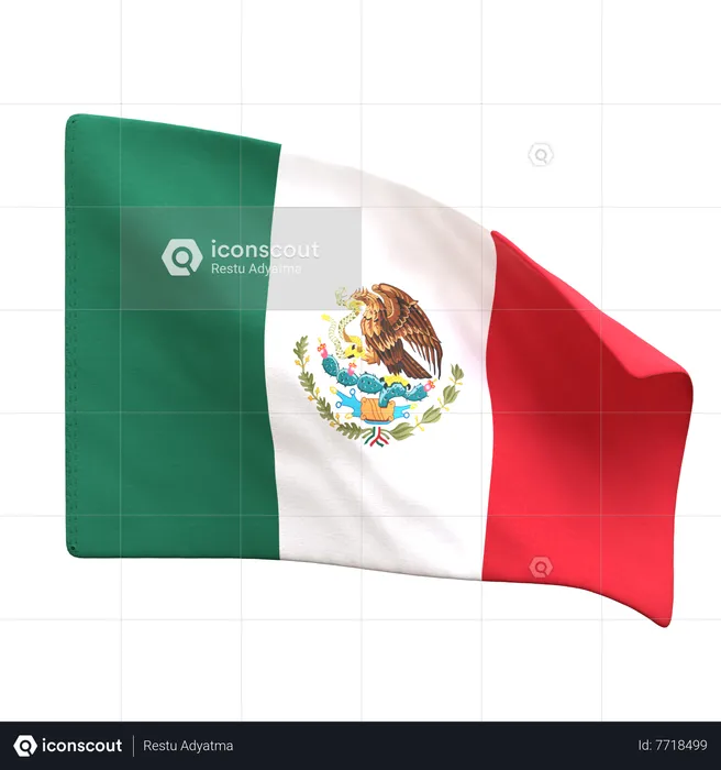 Mexico Flag Flag 3D Icon