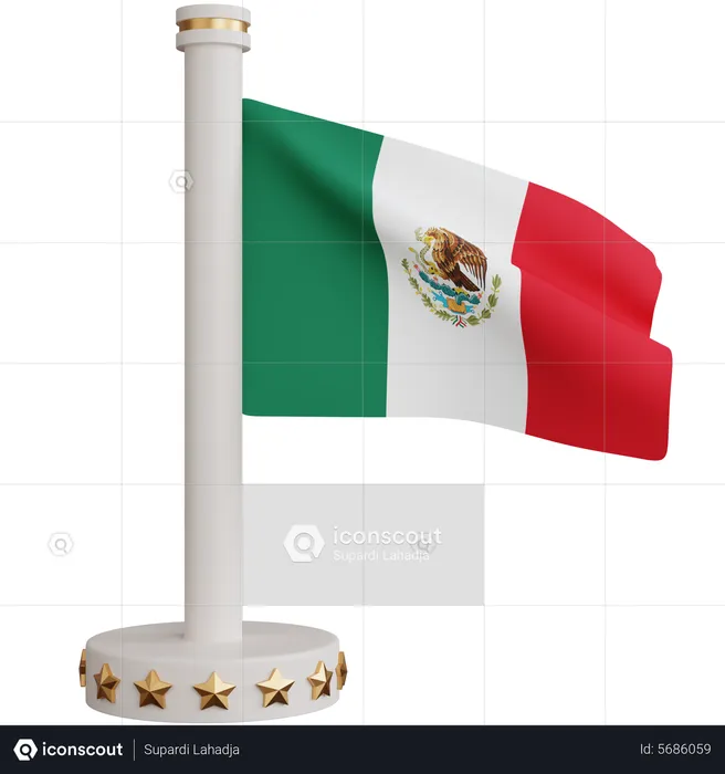 Mexico National Flag Flag 3D Icon