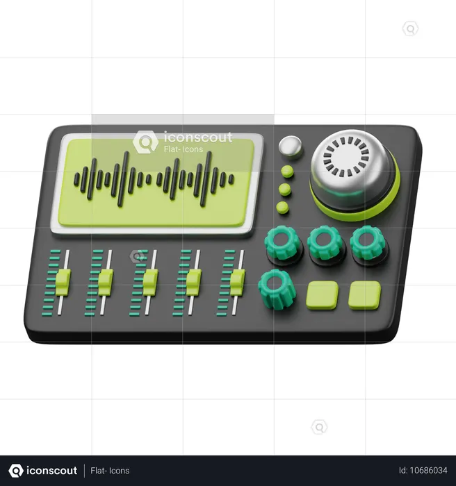 Mezclador de audio  3D Icon