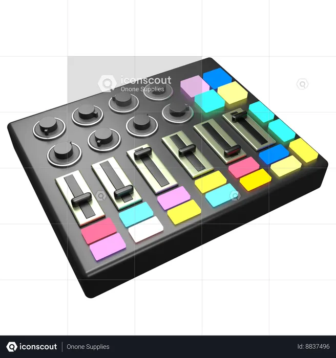 Mezclador de dj  3D Icon