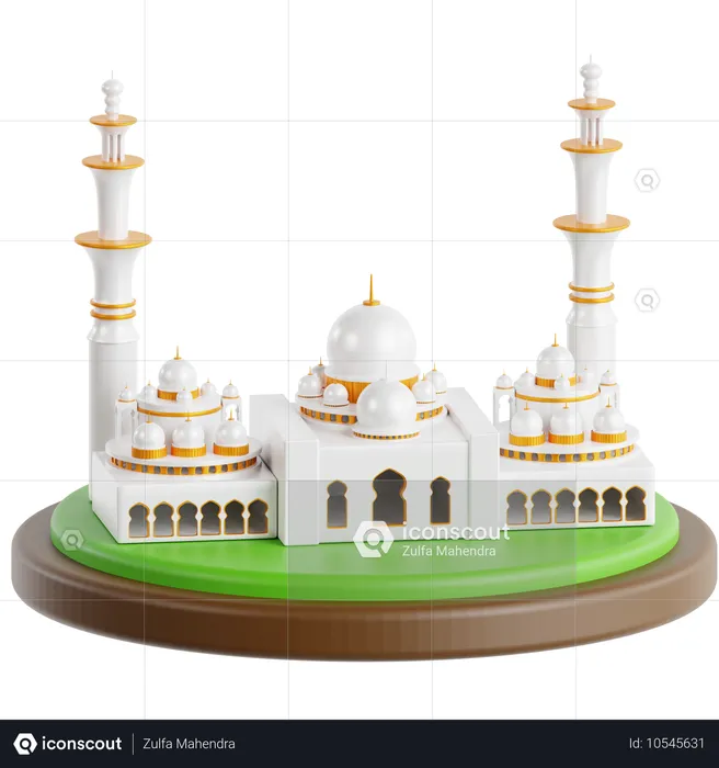 Mezquita jeque zayed  3D Icon