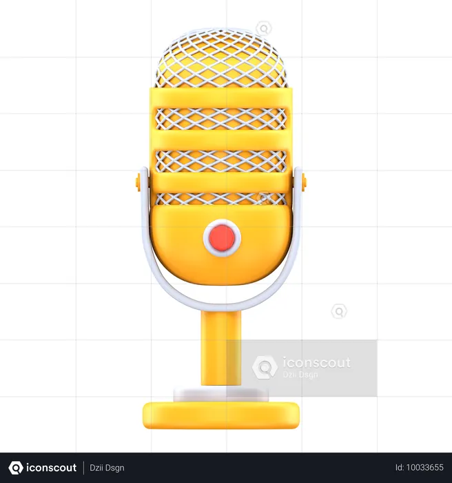 Mic  3D Icon