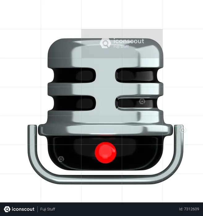 Mic  3D Icon