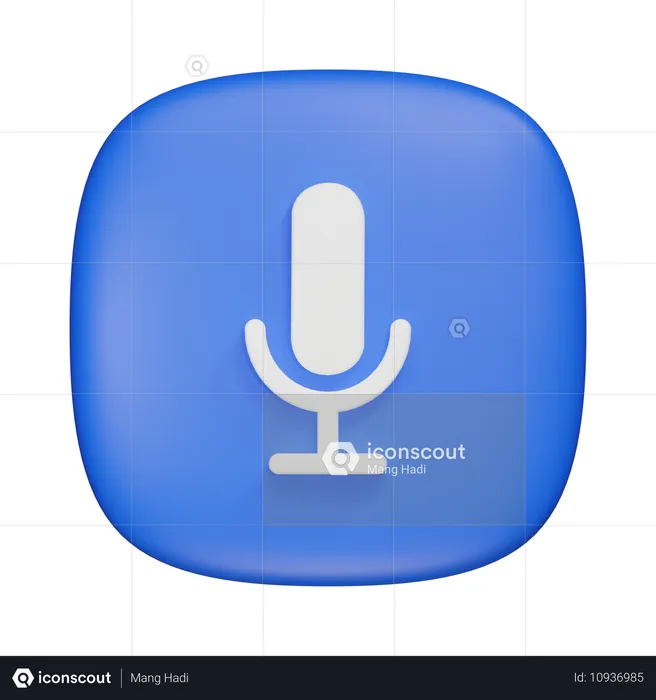 Mic  3D Icon