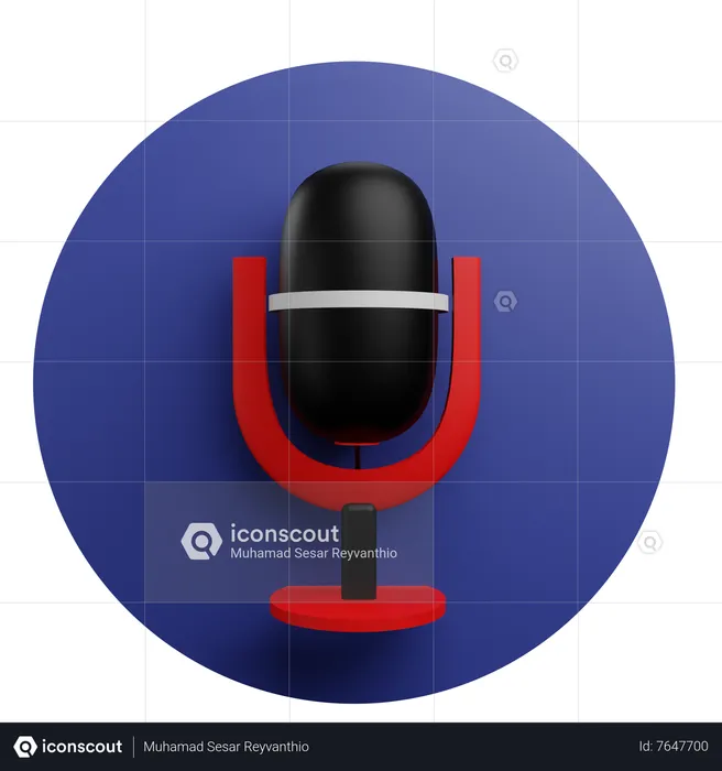 Mic  3D Icon