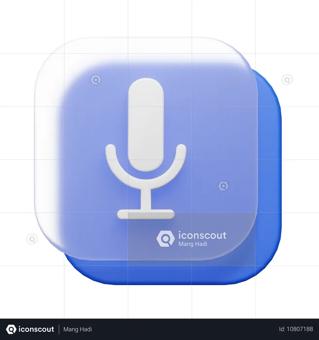 Mic  3D Icon