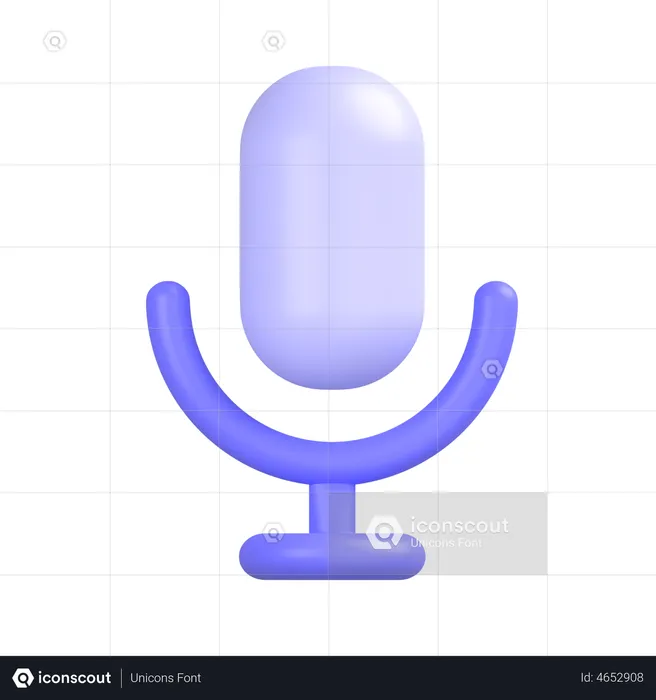 Mic  3D Icon