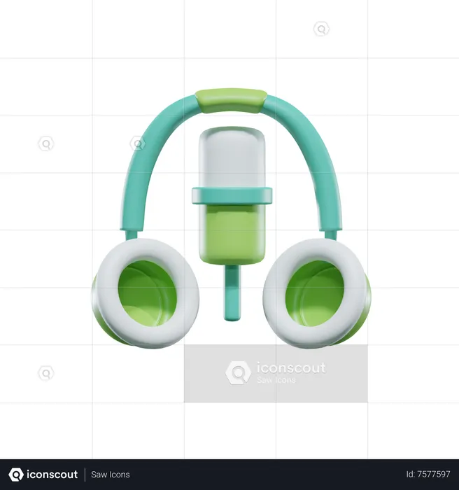 Mic Audio  3D Icon