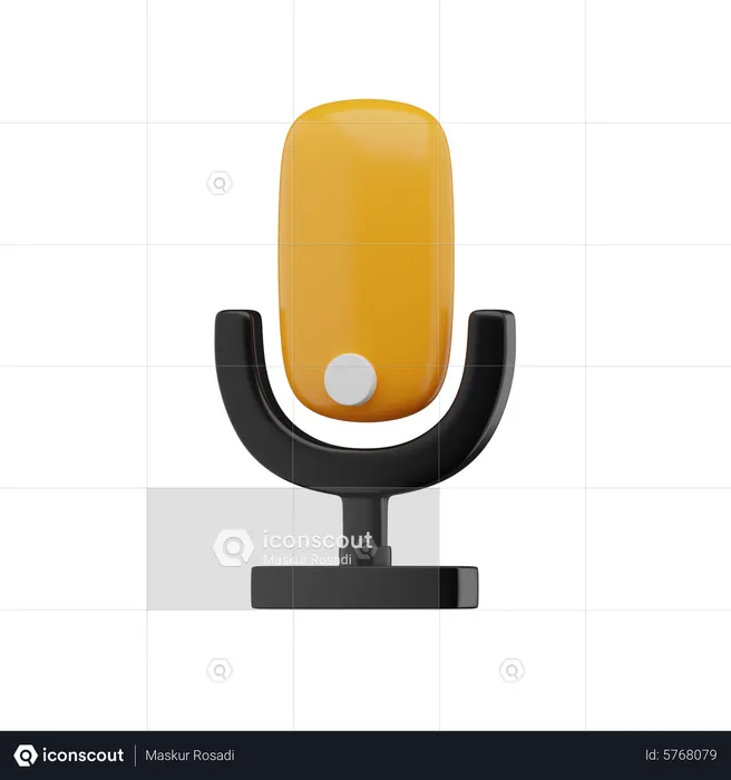 Mic On  3D Icon