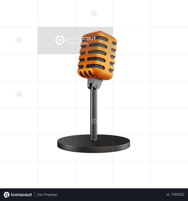 Mic Stand  3D Icon