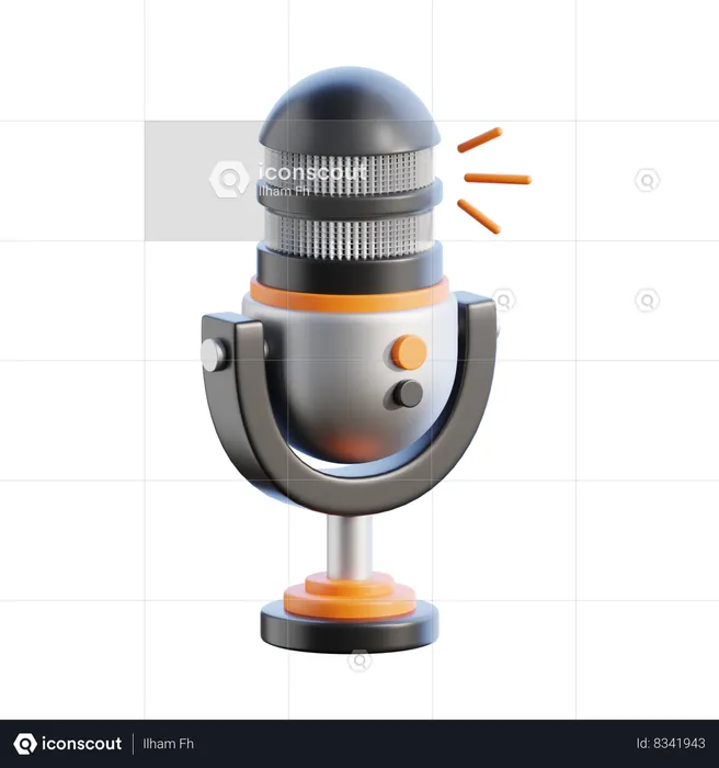 Microphone  3D Icon