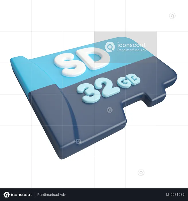 Micro SD  3D Icon