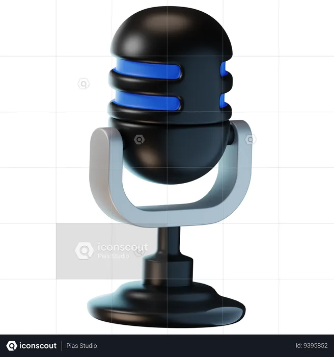 Microfone  3D Icon