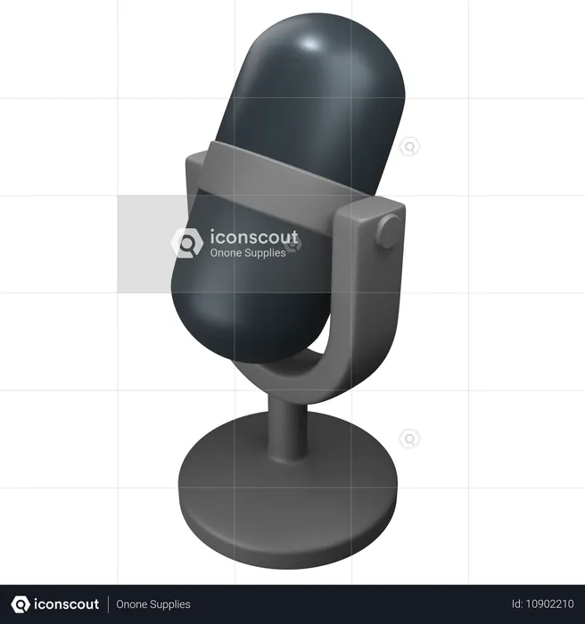 Microfone  3D Icon
