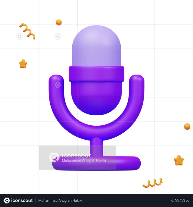 Microfone  3D Icon