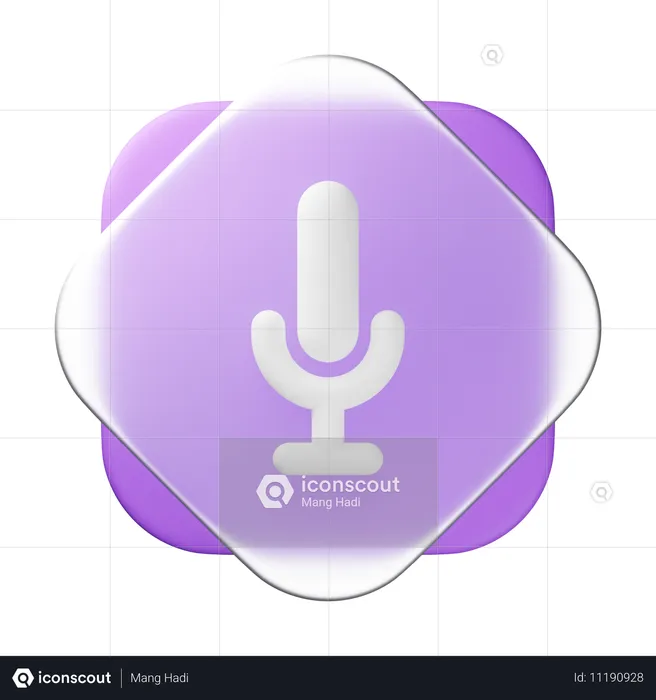 Micrófono  3D Icon