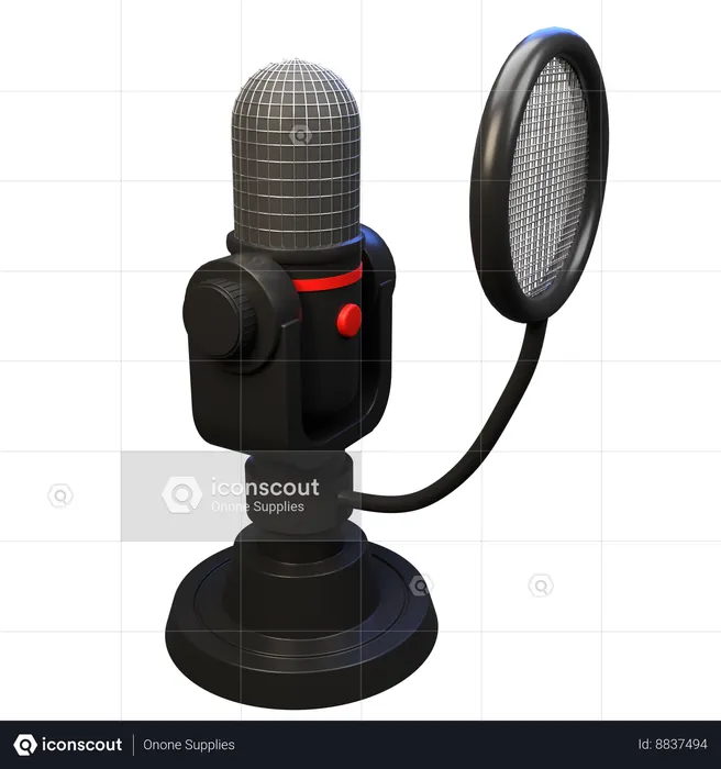 Micrófono  3D Icon