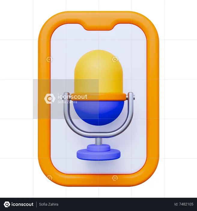 Micrófono  3D Icon