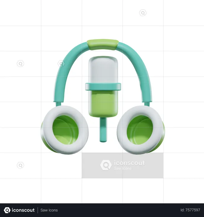 Audio del micrófono  3D Icon