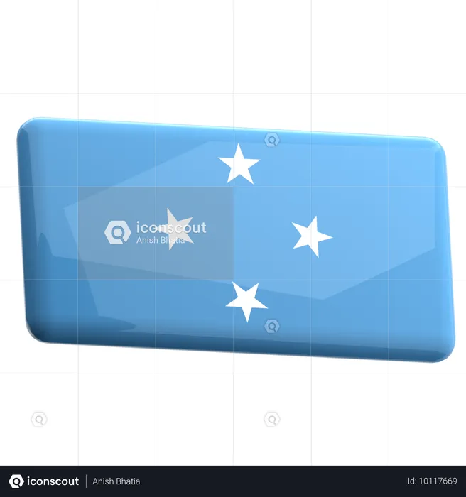 미크로네시아 Flag 3D Icon