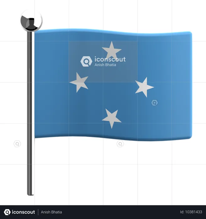 Micronesia Flag 3D Icon