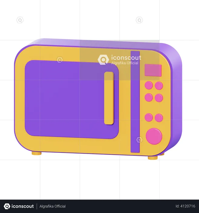 Microondas  3D Illustration