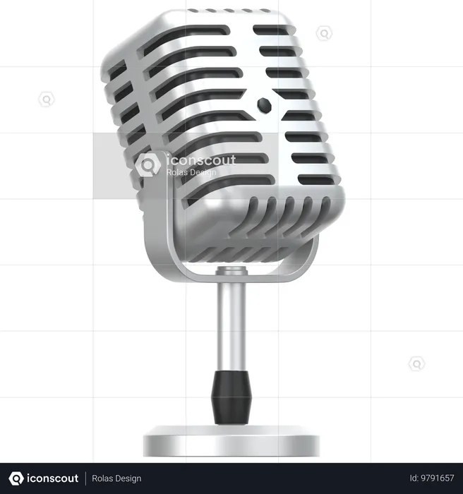 Microphone  3D Icon