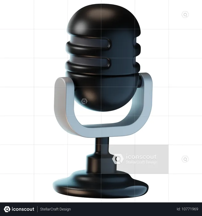 Microphone  3D Icon