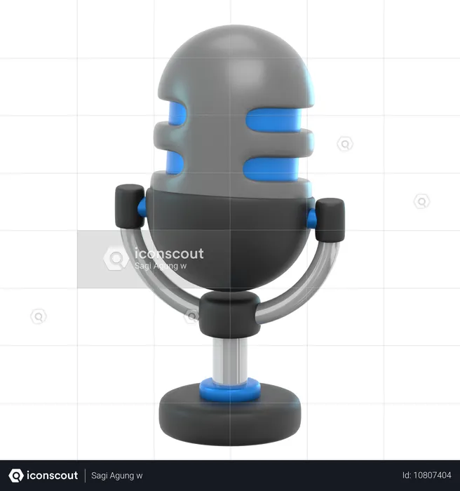 Microphone  3D Icon