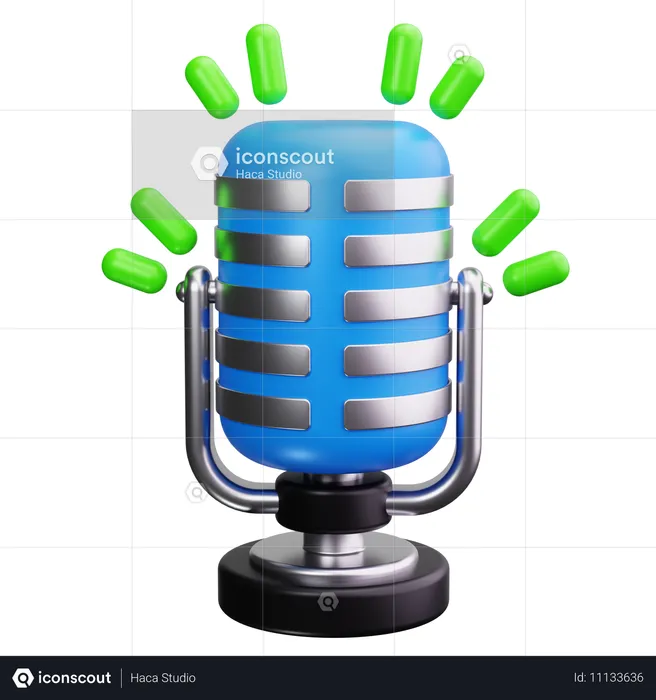 Microphone  3D Icon