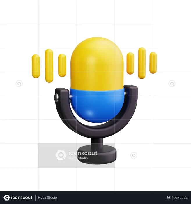 Microphone  3D Icon