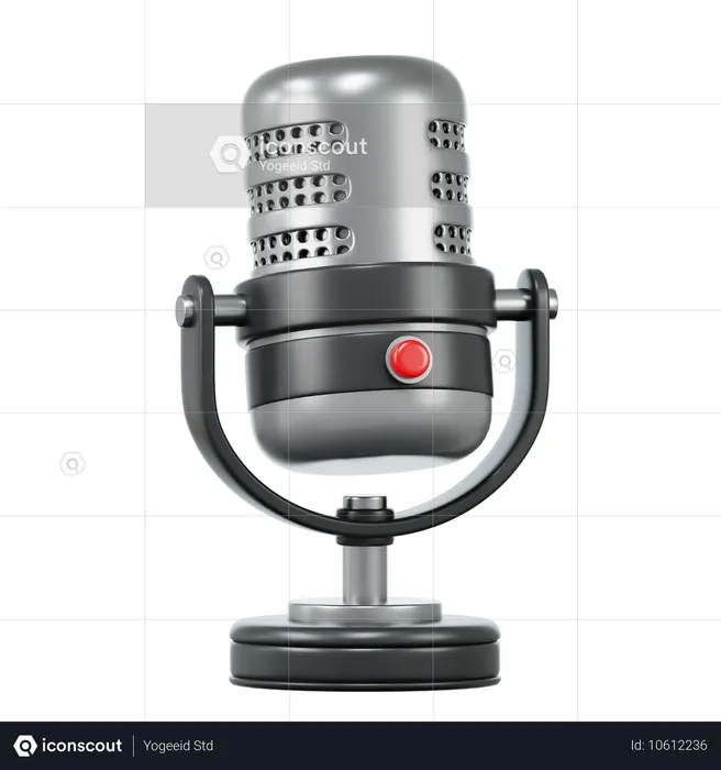 Microphone  3D Icon