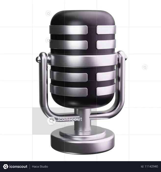 Microphone  3D Icon