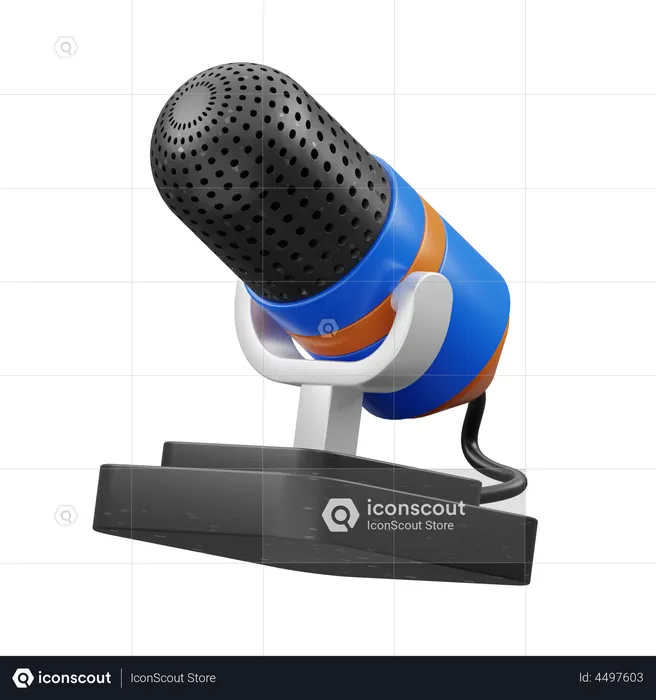 Microphone  3D Icon