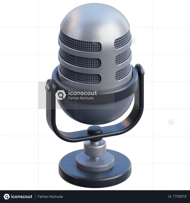 Microphone  3D Icon