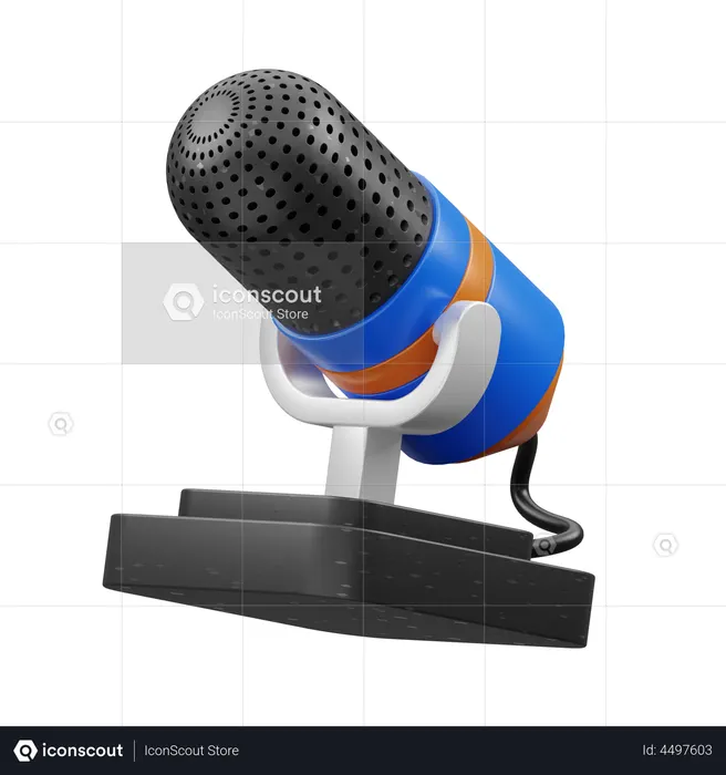 Microphone  3D Icon