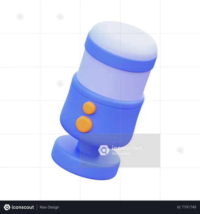 Microphone  3D Icon